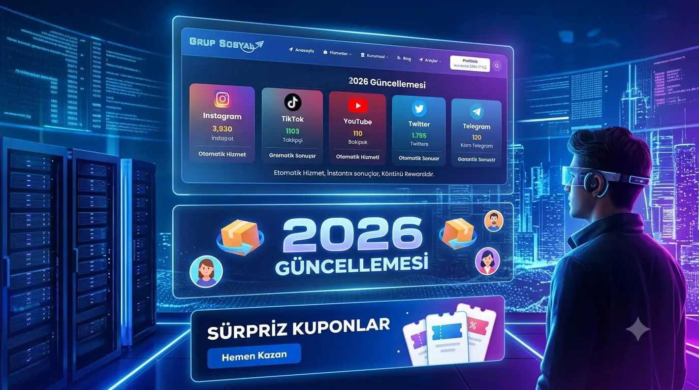Grupsosyal 2026 Güncellemesi ile takipçi ve beğeni satışlarını arttırdı