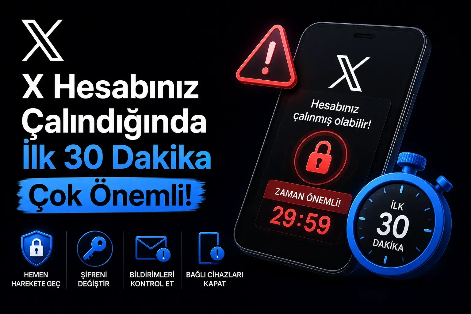 X Hesabınız Çalındığında İlk 30 Dakika Çok Önemli