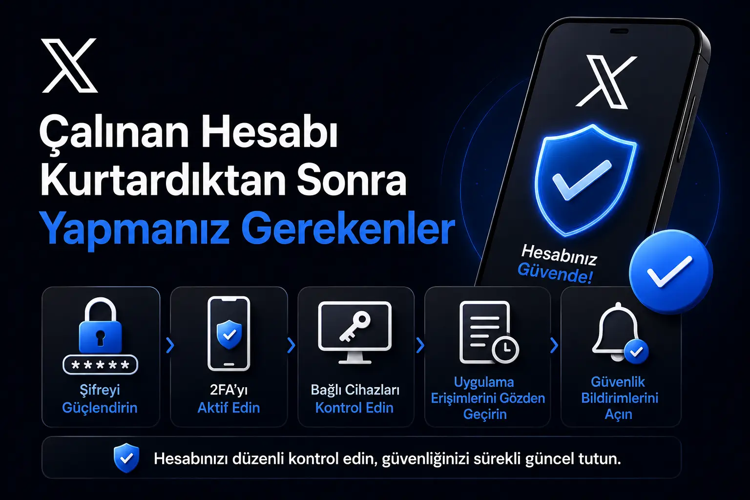X Hesabı Kurtardıktan Sonra Yapmanız Gerekenler